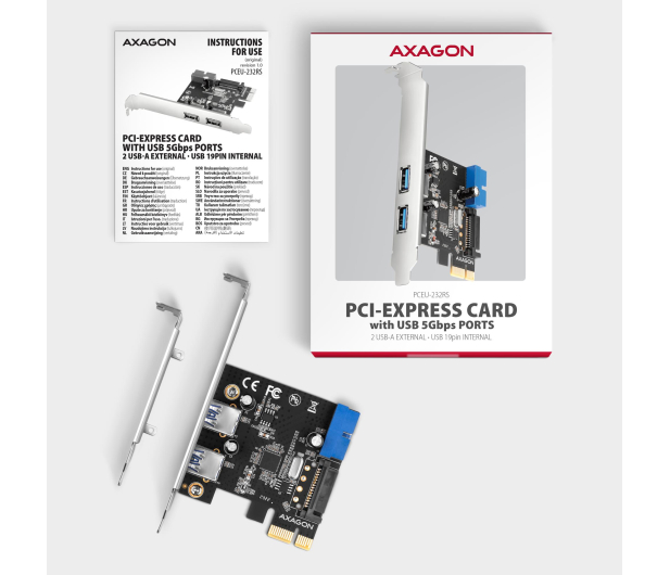 AXAGON Kontroler PCIe 2+2x port USB 3.2 GEN - 1317154 - zdjęcie 5